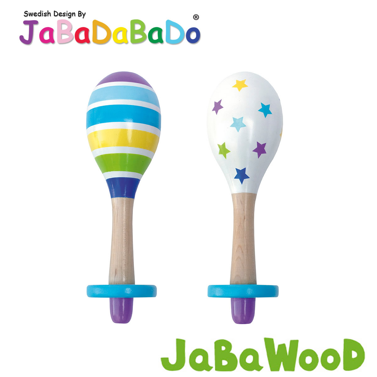 JaBaDaBaDo Holz Kinder Baby Maracas Rassel Handrassel Musikinstrument