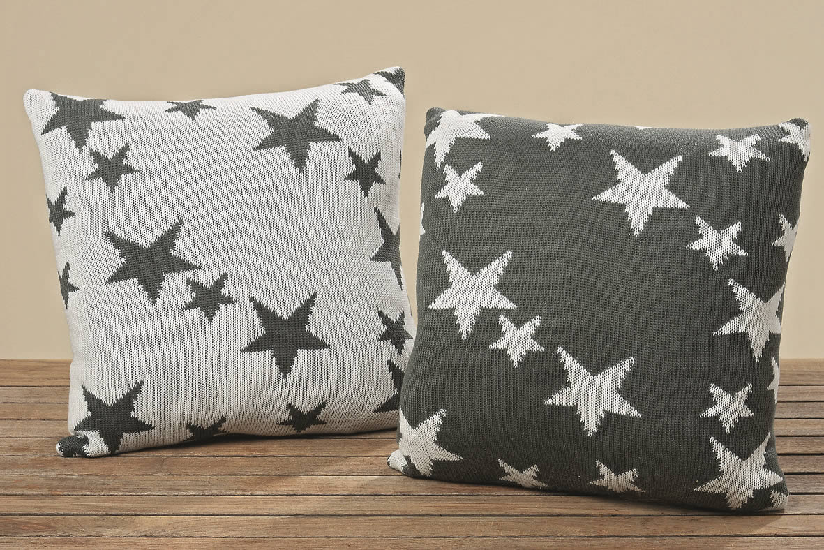 Design Kuschelkissen Sterne Star Couch Sofa Deko Kissen F llung 