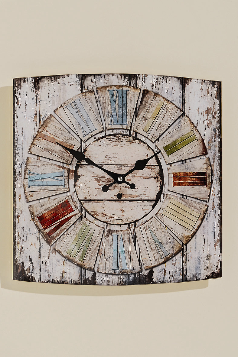 XXL Nostalgie Wanduhr Glas Antik Landhausstil Küchenuhr Uhr Quartzuhr