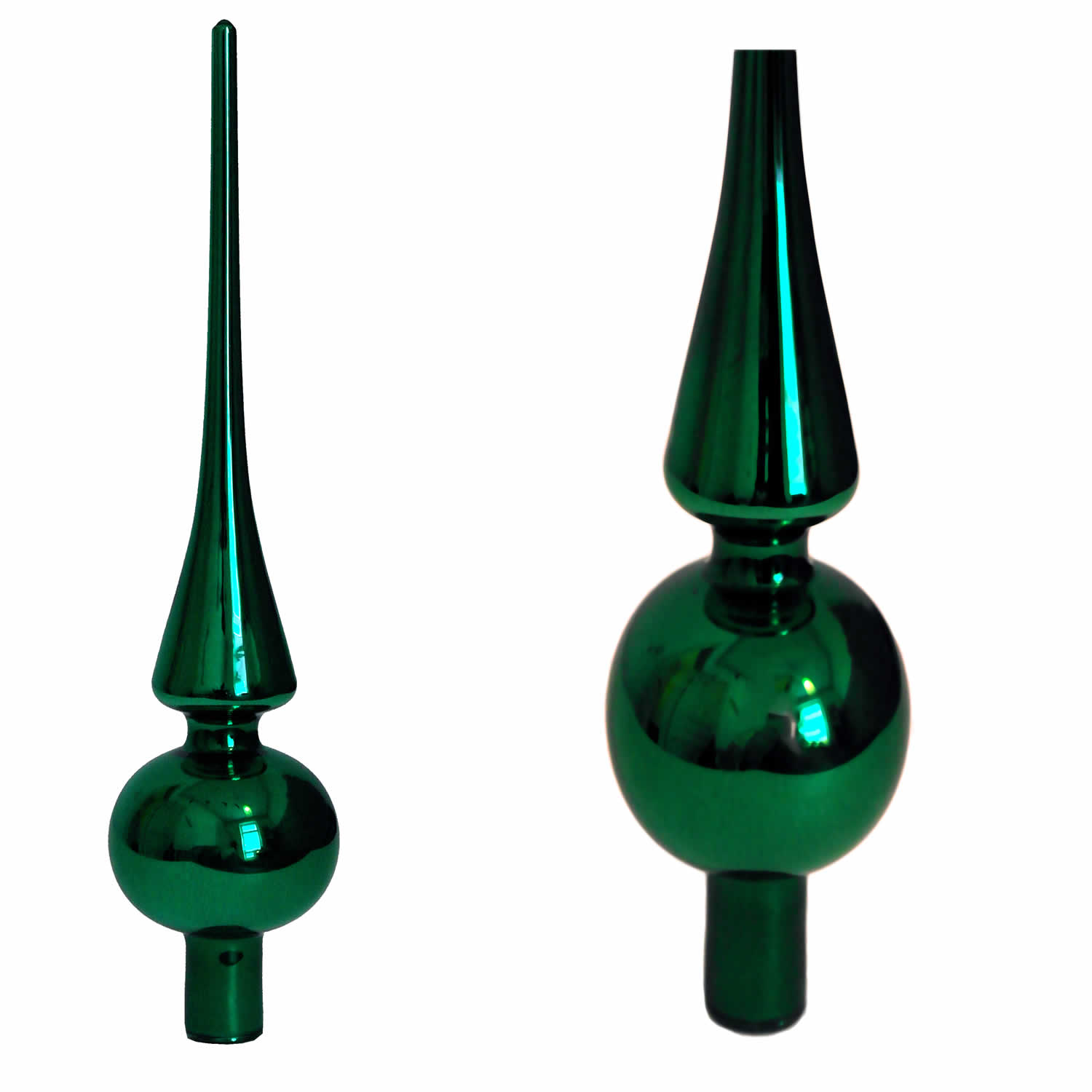 Weihnachtsbaumspitze Glas 32cm Schwarz - Elegante Ornament-Spitze Für Tannenbaum