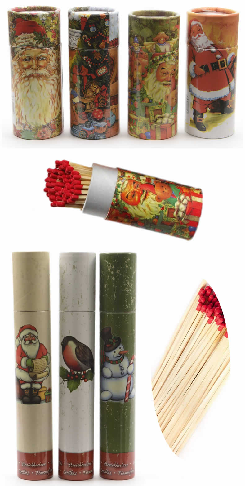 XL Streichhölzer 10-30cm lang Zündhölzer Köcher Weihnachten 120 - 180