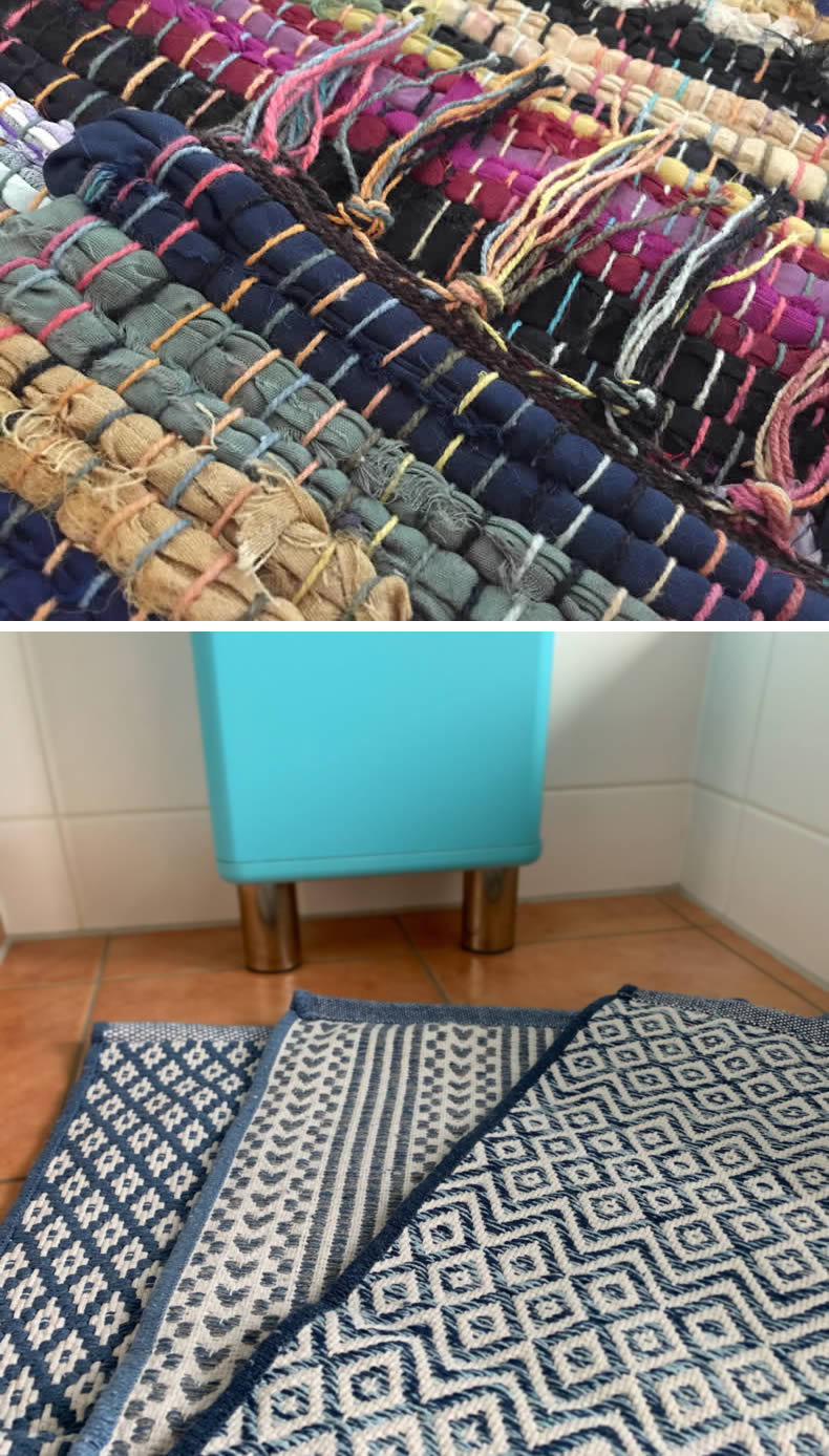 Fleckerlteppich Flicken-Teppich Fransen Teppich Vorleger Dehli 80x120cm