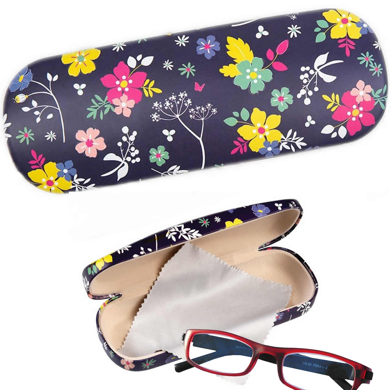 Brillen-Aufbewahrung Für 7 Brillen - EVA Hartschalen Etui Mit Verstellbaren Fächern