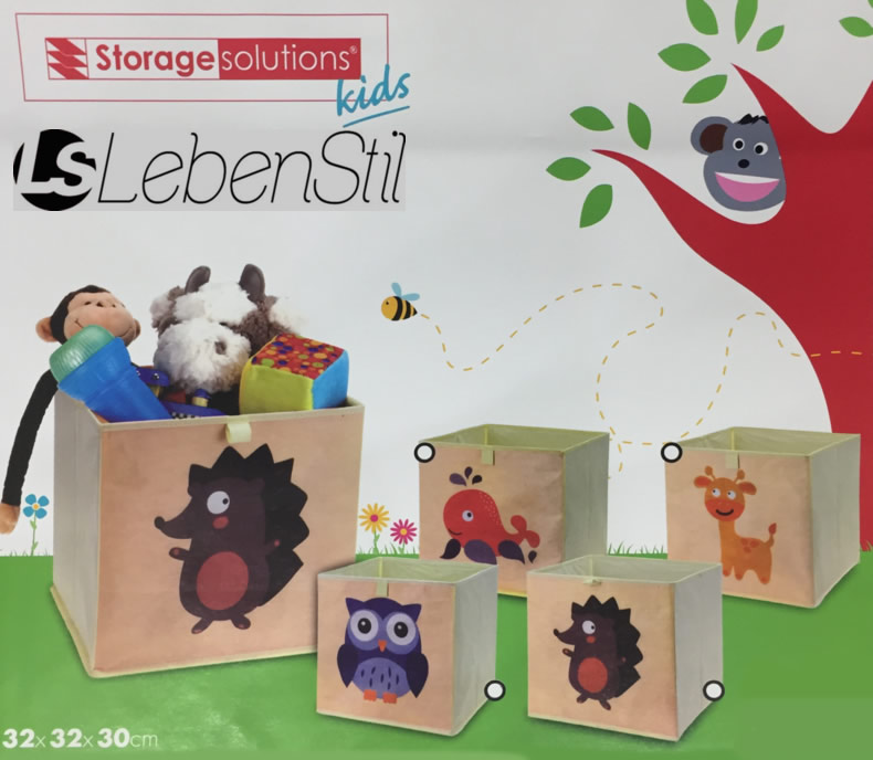 Kinder Aufbewahrungsbox Faltbar Tiere Klappbox Faltbox Korb Box