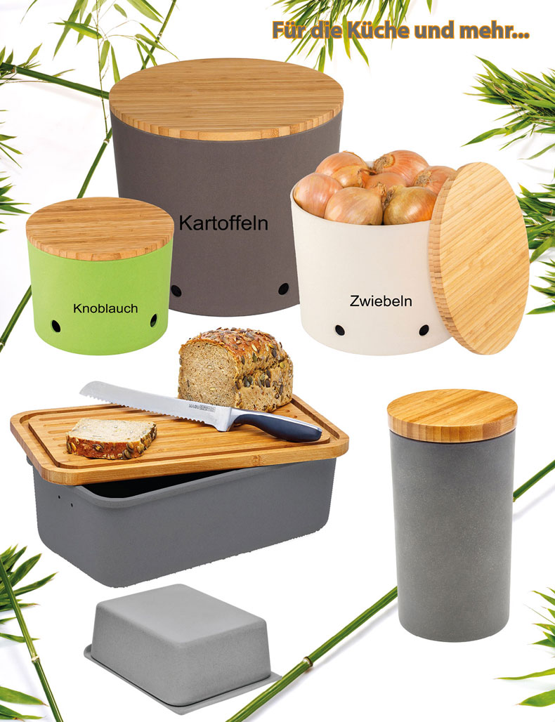 Bambus Vorrats-Topf Vorrats-Behälter Vorrats-Dose Holz-Deckel