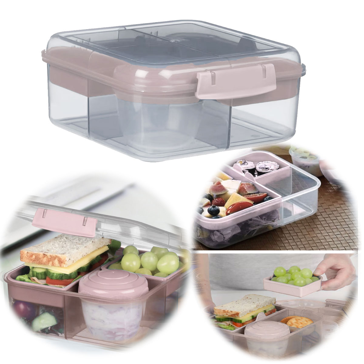 Bento Box Vesperbox Lunchbox BPA-Frei Brotdose Brotbox Frühstücksdose Frischebox