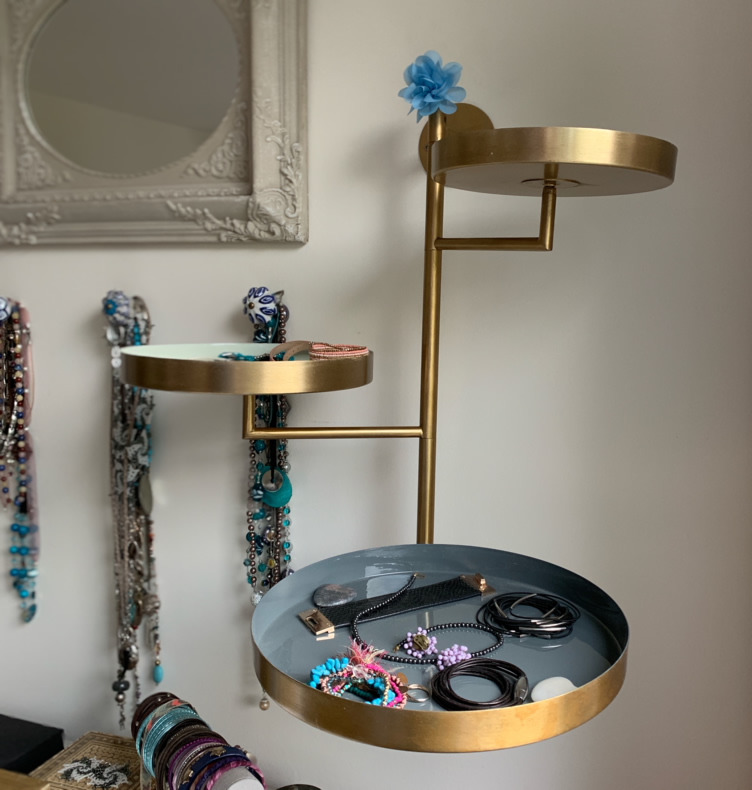 Möbel Wandregal Setzkasten 3 Ebenen Drehbar 70cm Schmuckständer