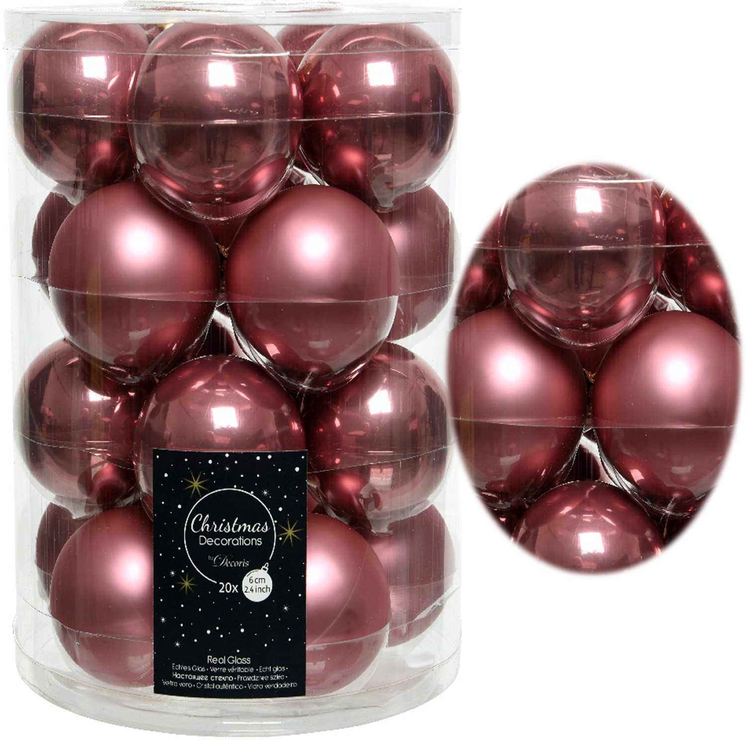 Lauschaer Glas Christbaumkugeln D 8cm Lila Matt